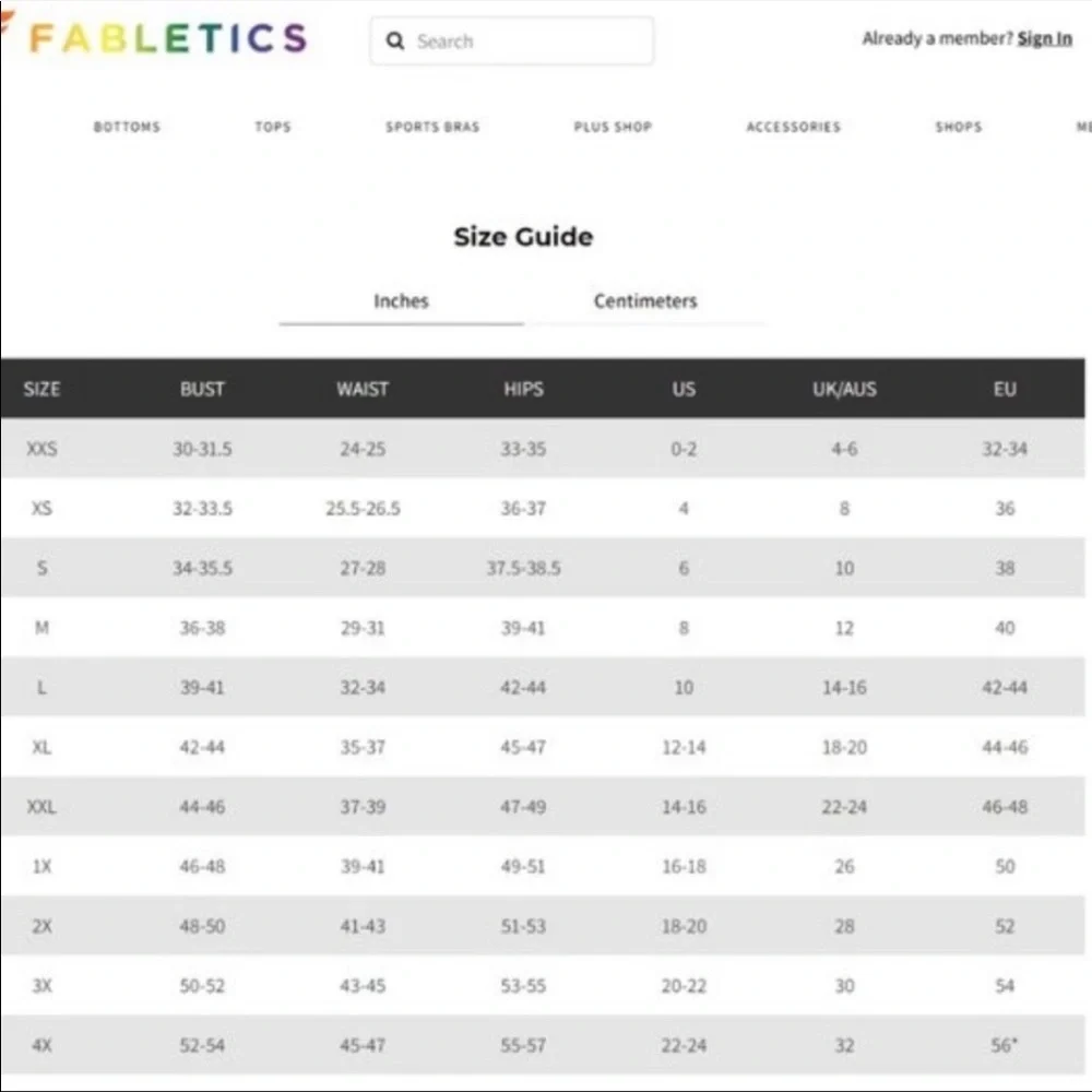 Fabletics good used